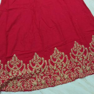 Anarkali Kurti With Bottom Embroidery - Large Size