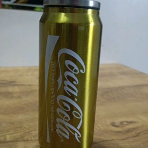 Coca Cola Drinking Can Bottle Golden Colour