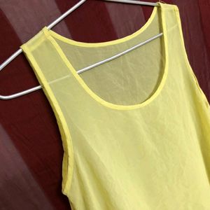 Yellow Sleevless Top