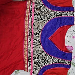 Beautiful Red Festive Anarkali