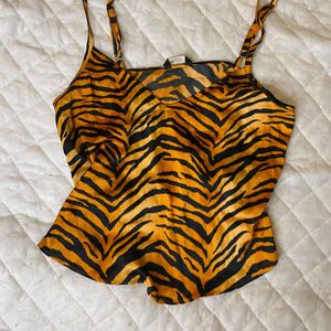 Tiger Print Crop Top