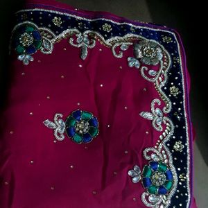 Beautiful Rani pink saree