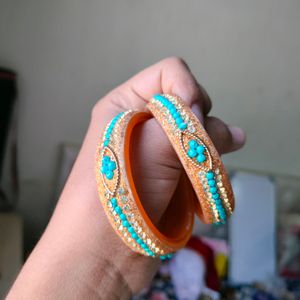 Pair Of Turquoise Blue Bangles