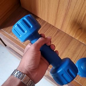 Round PVC Dumbbells Set Of 2 (1kg X Two)