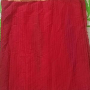 Red Chanderi Cotton Saree