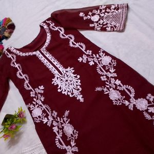 Maroon Pakistani Suit Set