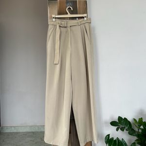 Belted Premium High Waist Trouser