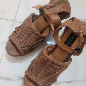 Carlton London Textured Wedges With Ankle-Loop