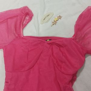 DIWALI SALE!!!!PINK RUCHED BODYCON DRESS