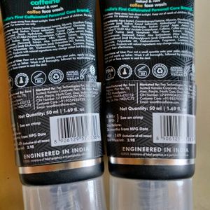 M Caffeine Naked And Raw Coffee Face Wash Pack 2