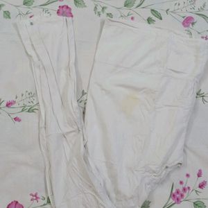 White Cotton Chudi Pants