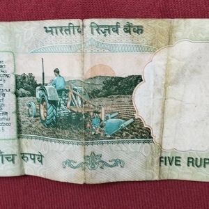 Rare 5 Rupees Note