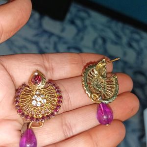 Purple Colour Earring