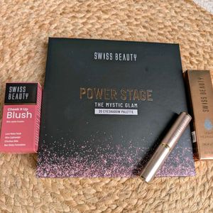 Combo Of Palatte, Blush, Lipstick, Highlighter