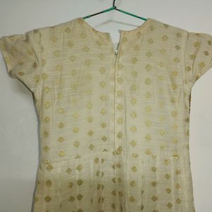 Floral Silk Kurta For Age(12-14) Small Size