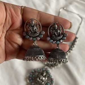 Oxidised Temple Set