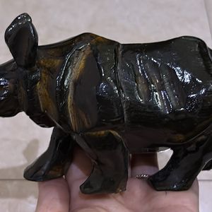 Wooden Hippo Sculpture For Office Decor/Home Decor