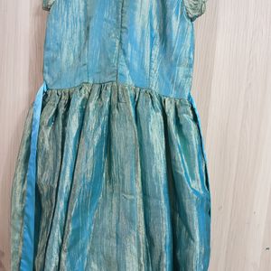 PARTYWEAR SEA GREEN CUSTOM DRESS