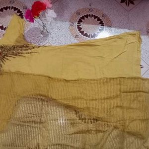 Yellow Sunflower Kurta Duppata Set