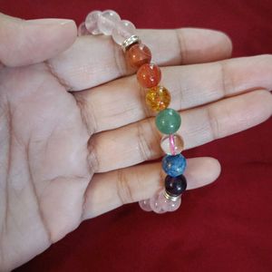 Rose Quartz With 7 Chakra Bracelet