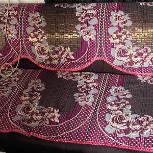 5 Seaters Pink And Purple Sofa Set Cover