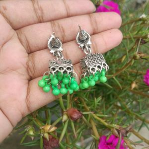 Green Silver Oxidized Jewellery