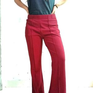 New With Tag Bootcut Maroon Trouser