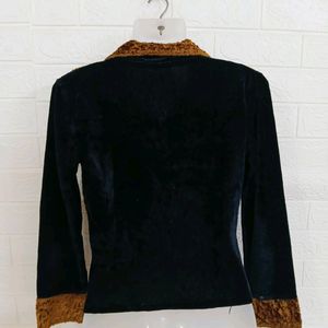 Velvet Winter Crop Tops