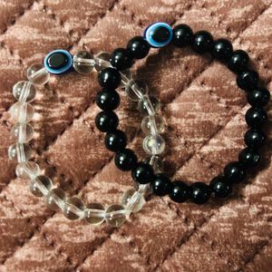 Black And Transperant Evil Eye Bracelet