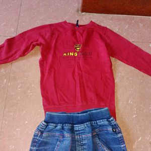 Boy Winter Wear Tshirt Jeans