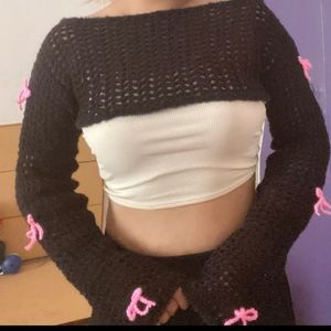 Mesh Crochet Bolero Shrug😁✅