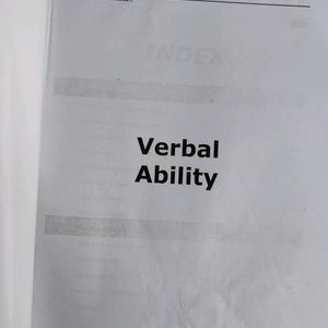 Verbal Ability Books