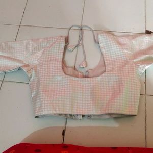 Readymade Blouse Silver Colour