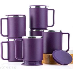 New Tea Coffee Mugs Cups With Lid Unbreakable