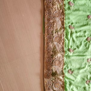 Parrot Green Sari