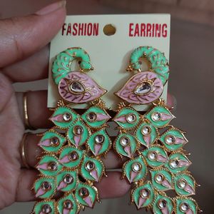 Trendy Full Peacock Earring. New