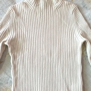 White High Neck Sweater