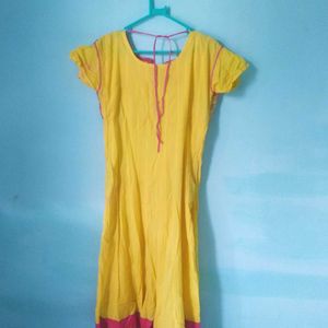 Yellow And Pink Anarkali