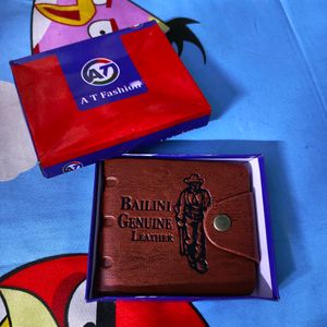 Bailini Men Brown Genuine Leather Wallet