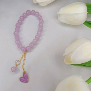 Purple And Lavender 🪻 Heart Bracelet