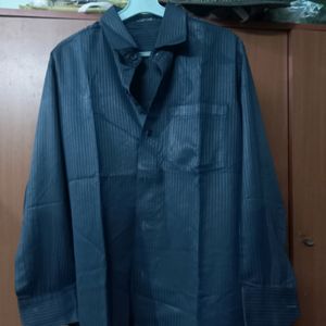 Bluish Grey Semi Formal Shirt (XL/ 42 Inches)