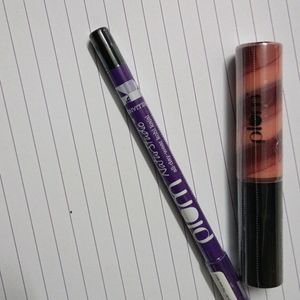 Combo Of Plum All Day Wear Kohli Kajal & Lip Gloss