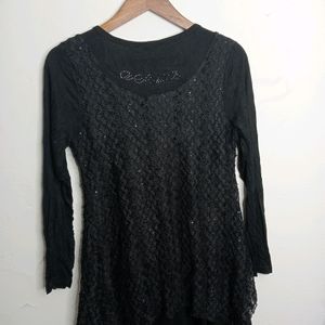 Black Casual Top (Girl' s)