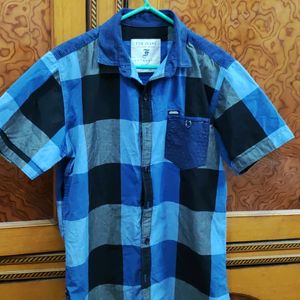 Blue Colored Check Shirt