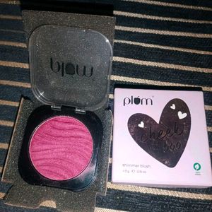 plum goodness cheek a boo shimmer blush