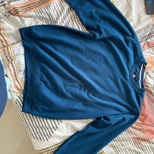 comfy blue oversized sweatshirt