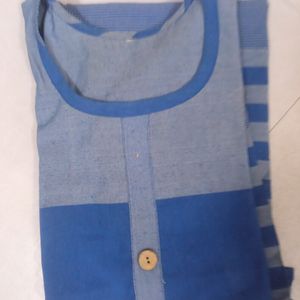 Blue color Stripted Design Kurta