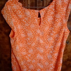 Girls Orange Colour Top