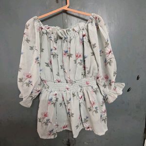 Puff Sleeve Floral Top