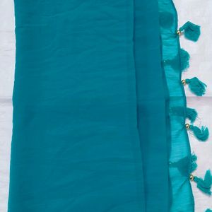 Chiffon 22 72 Scarves With Tasseles Solid Colour